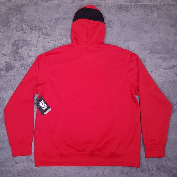 NIKE NBA Houston Rockets Dri-Fit Warm up Hoodie Mens Size LARGE Red PE - Picture 2 of 7